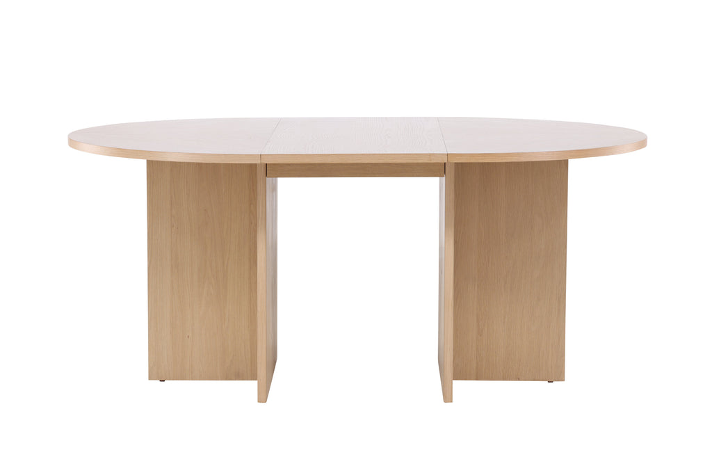 Strada matbord 120/170x120x74 cm vitlaserad ekfaner