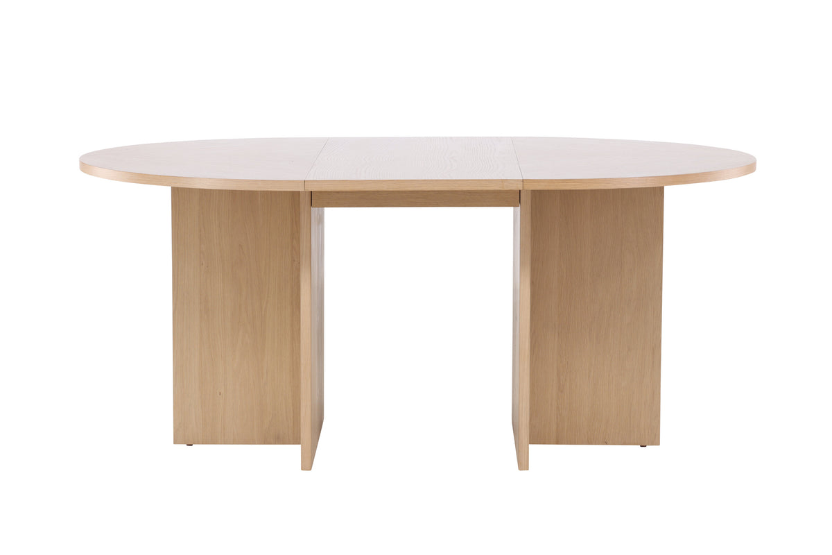 Strada matbord 120/170x120x74 cm vitlaserad ekfaner
