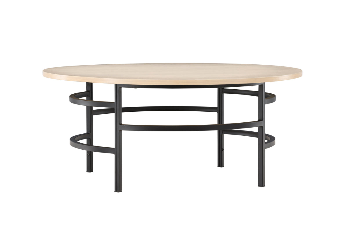 Copenhagen soffbord Ø100x42,5 cm vitlaserat/svart