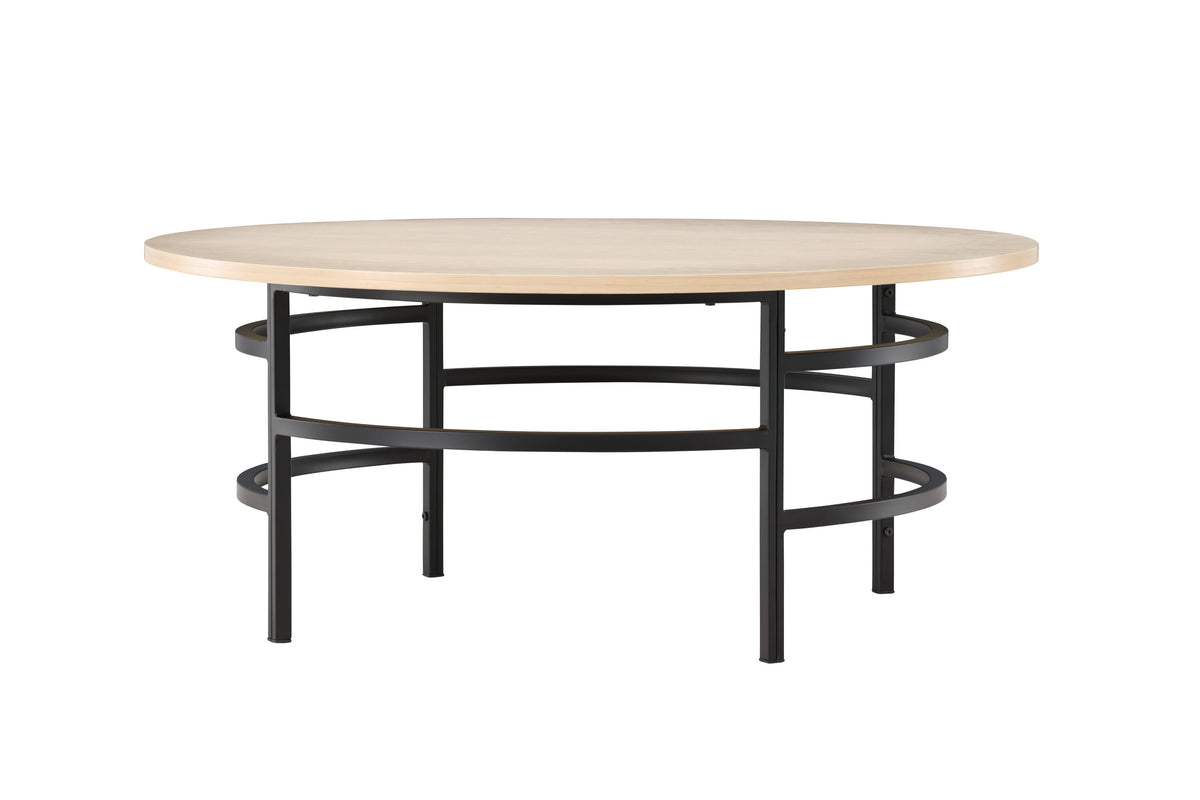 Copenhagen soffbord Ø100x42,5 cm vitlaserat/svart