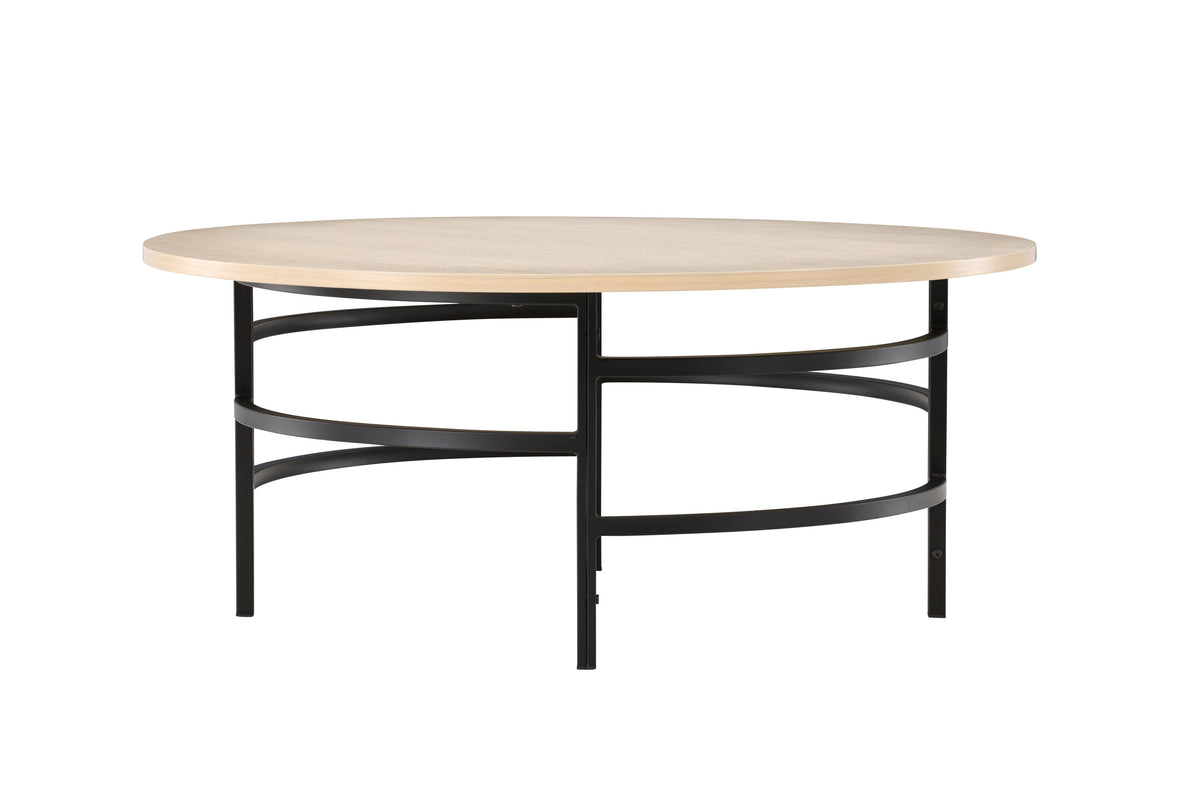 Copenhagen soffbord Ø100x42,5 cm vitlaserat/svart