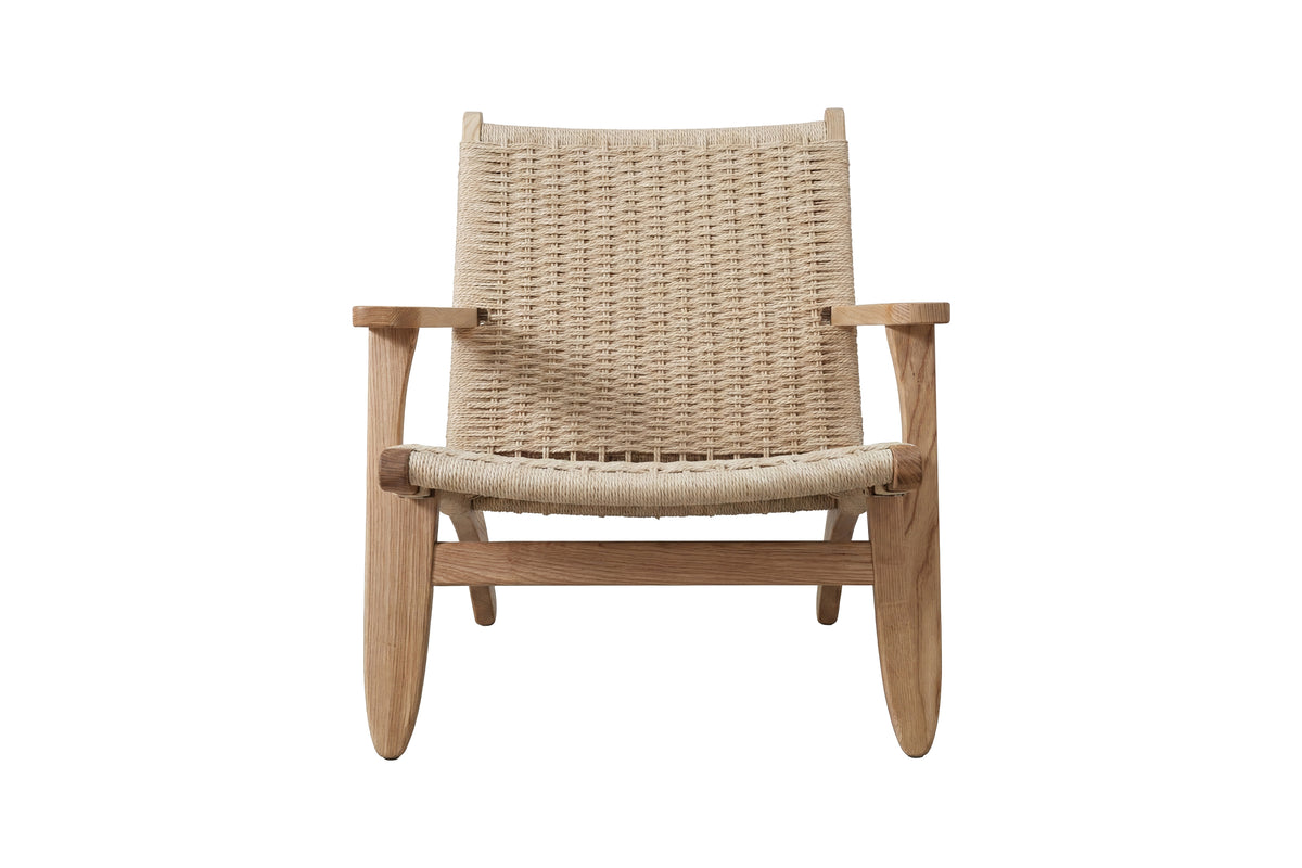 Lazy fåtölj vitlaserad/beige