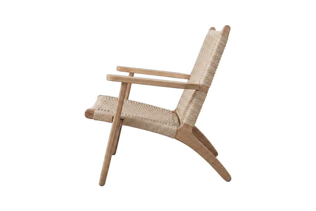 Lazy fåtölj vitlaserad/beige
