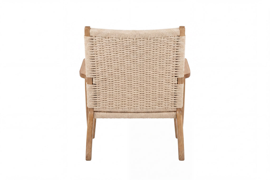Lazy fåtölj vitlaserad/beige