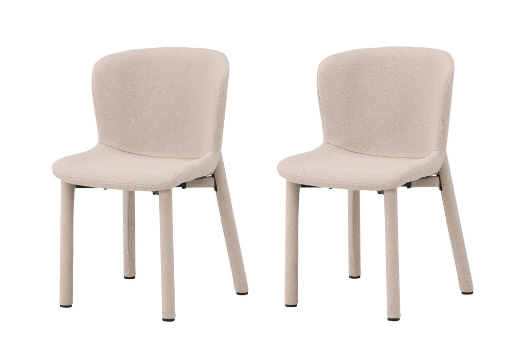 Astoria matstol 2-pack beige bouclé