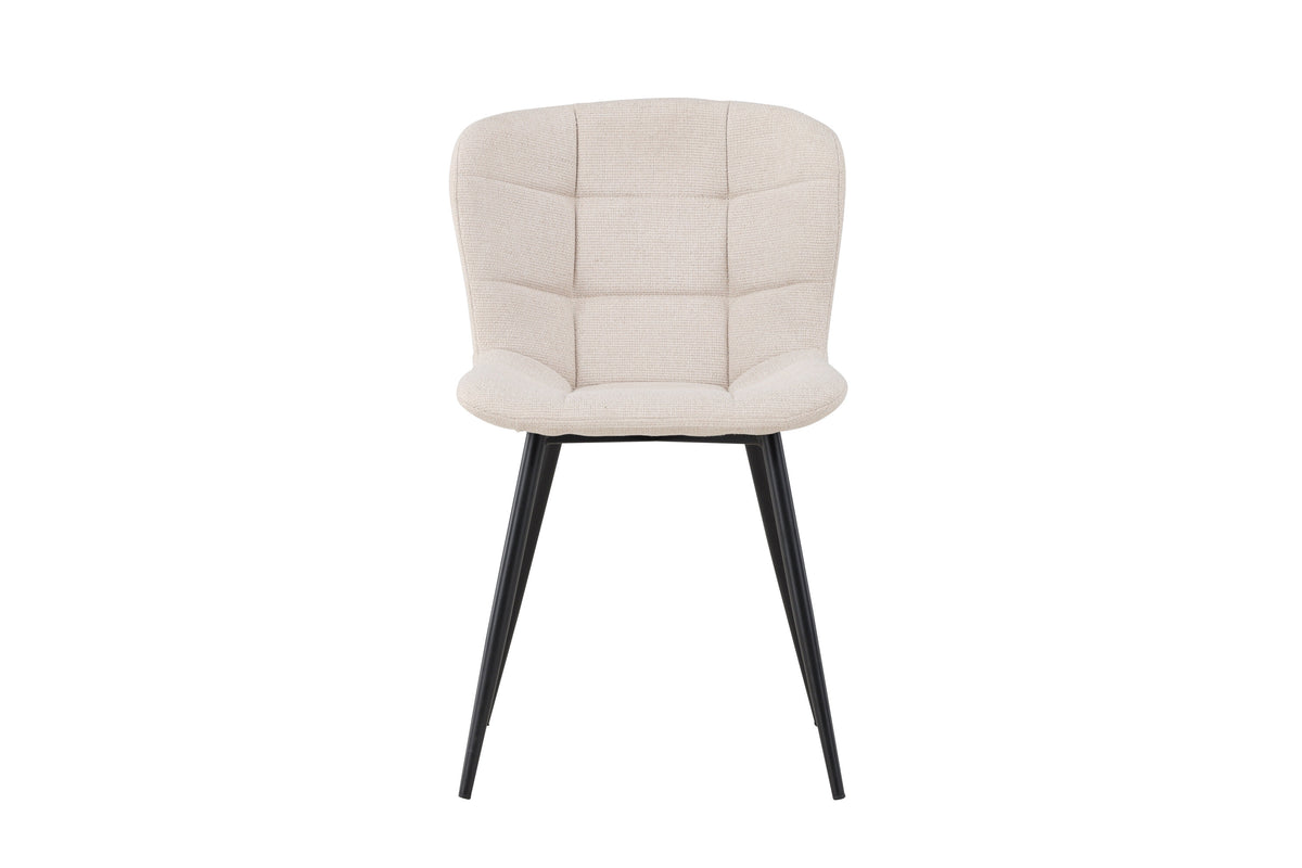 Lily matstol 2-pack svart och beige