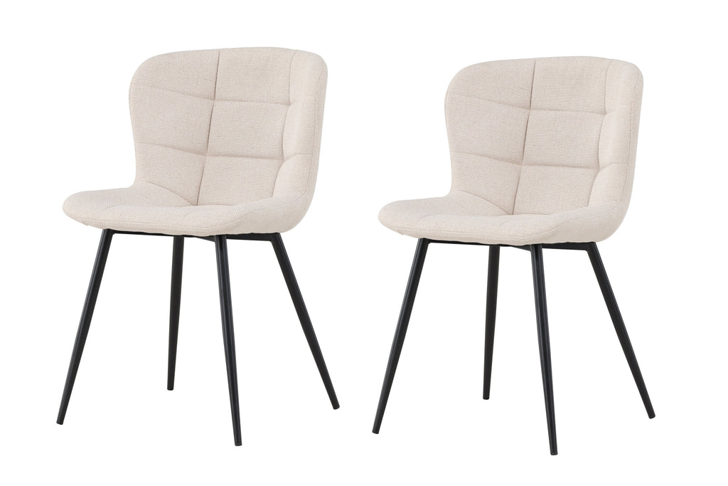 Lily matstol 2-pack svart och beige