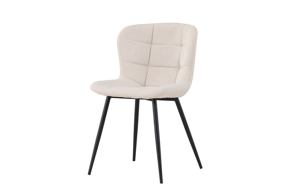 Lily matstol 2-pack svart och beige