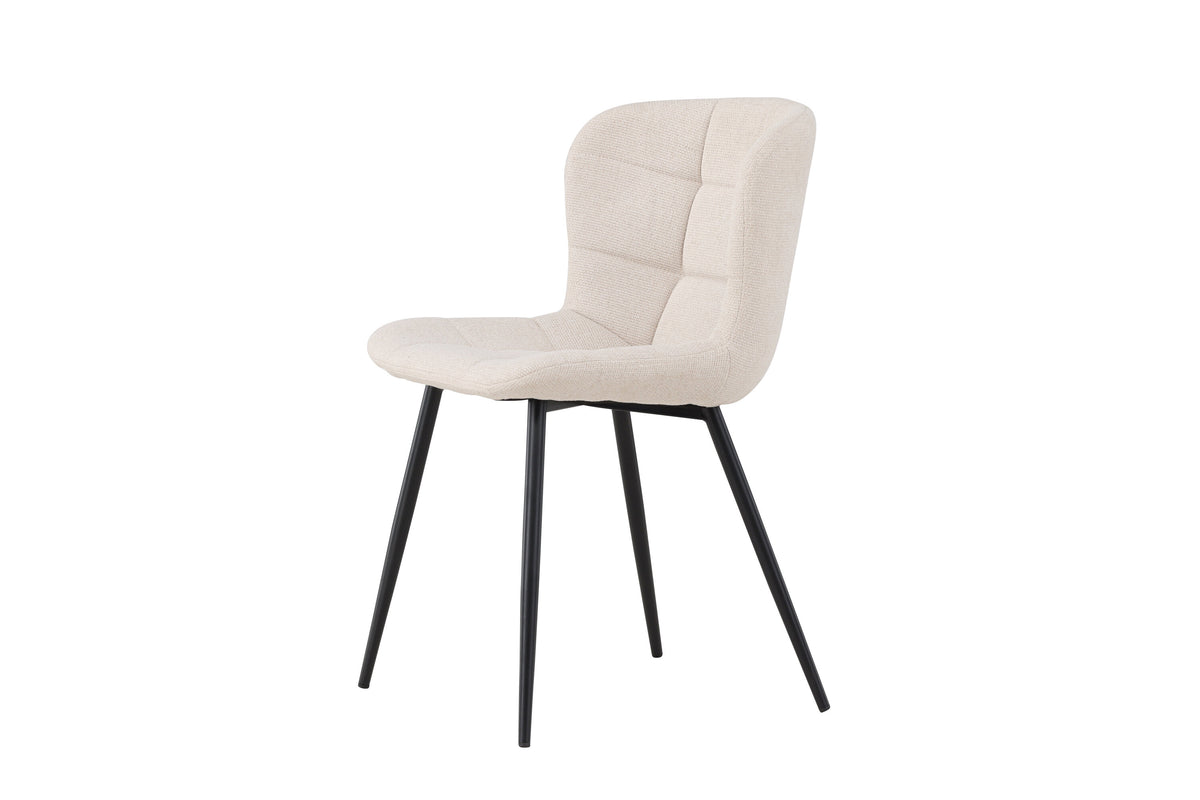 Lily matstol 2-pack svart och beige