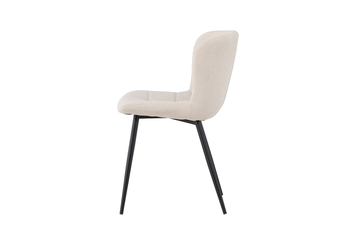 Lily matstol 2-pack svart och beige