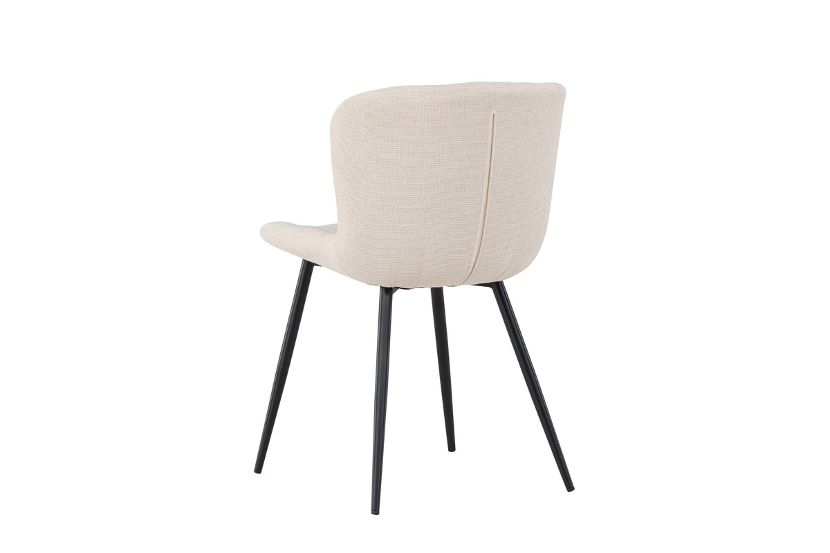 Lily matstol 2-pack svart och beige