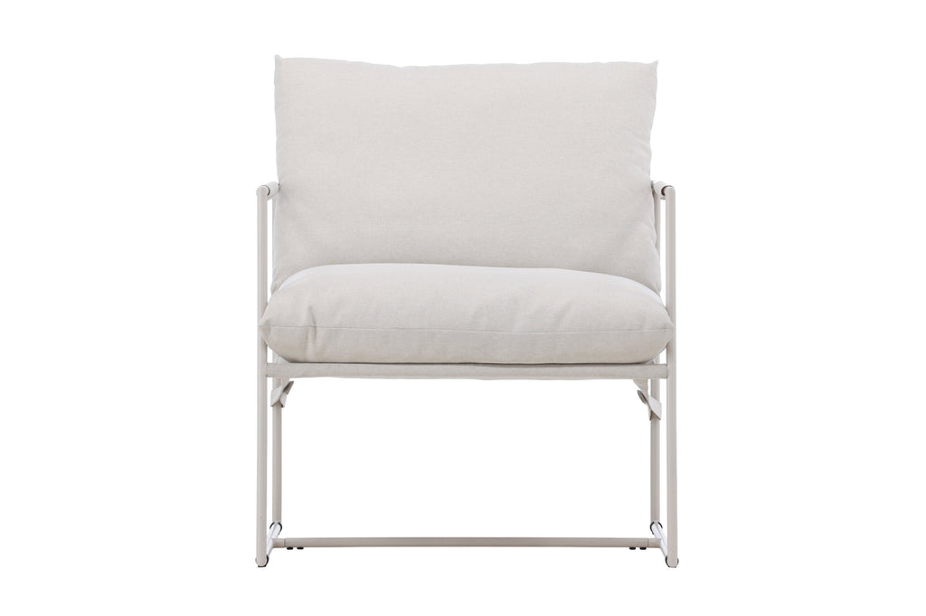 Joline fåtölj beige tyg med linnekänsla