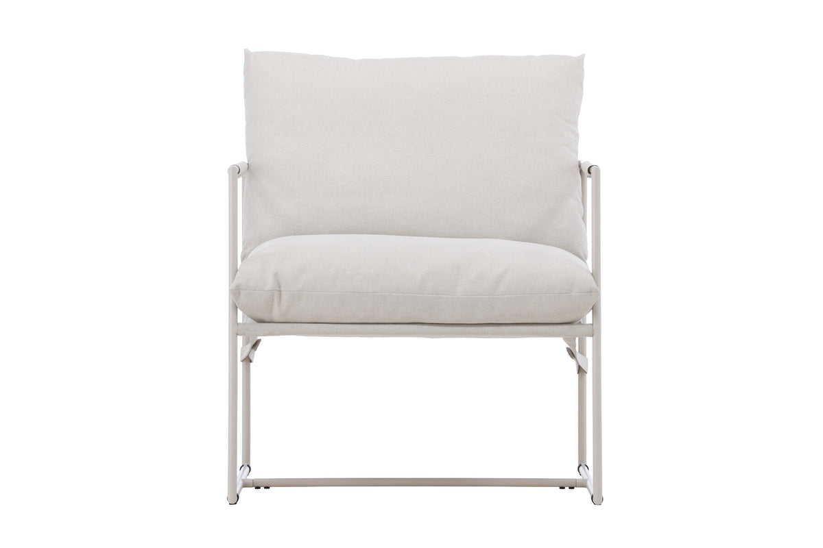 Joline fåtölj beige tyg med linnekänsla