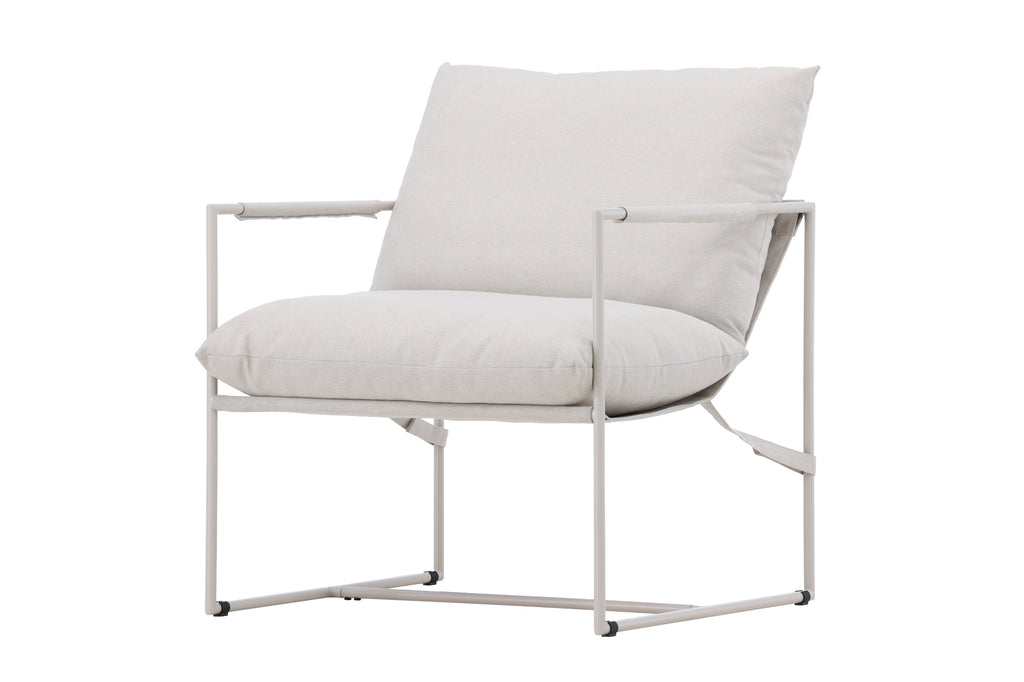 Joline fåtölj beige tyg med linnekänsla