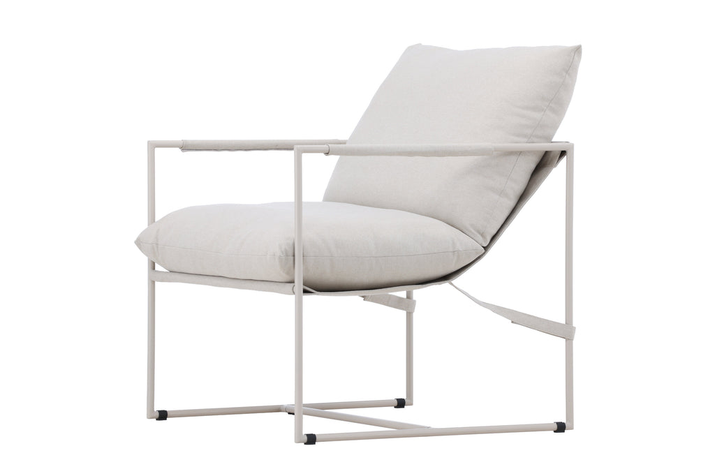 Joline fåtölj beige tyg med linnekänsla
