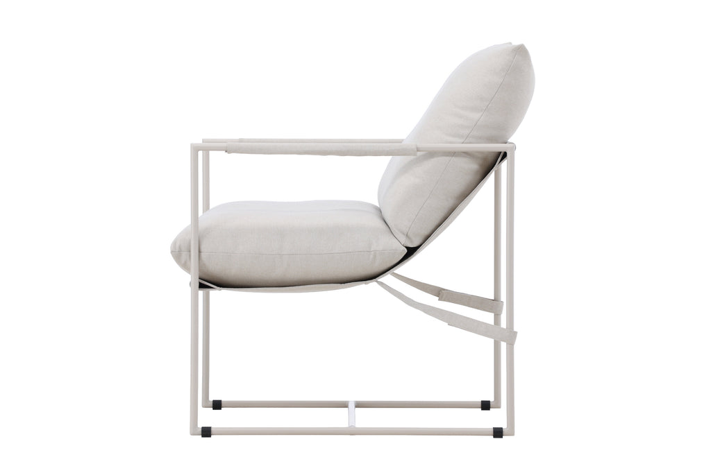 Joline fåtölj beige tyg med linnekänsla