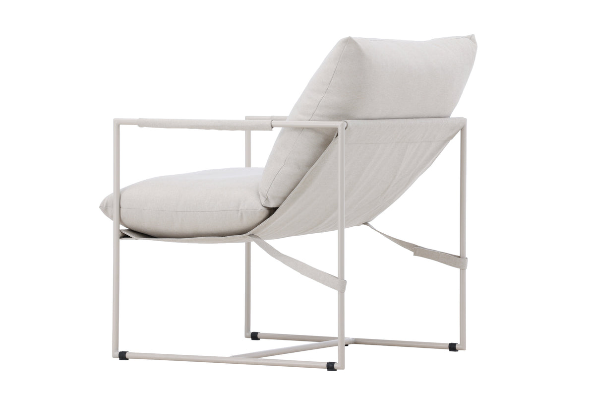 Joline fåtölj beige tyg med linnekänsla
