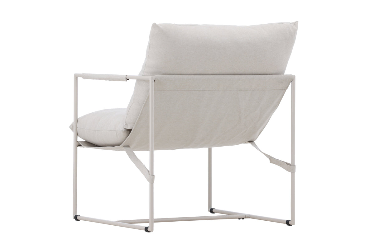Joline fåtölj beige tyg med linnekänsla