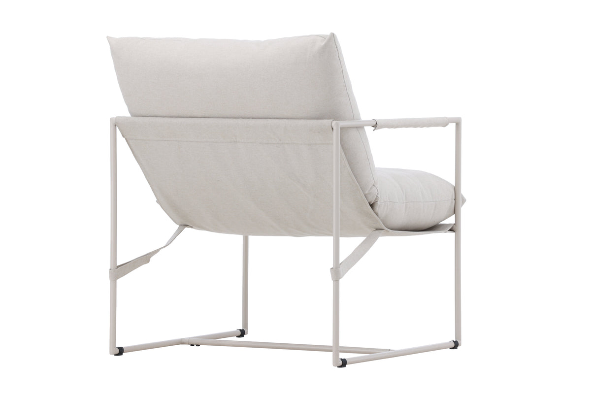 Joline fåtölj beige tyg med linnekänsla