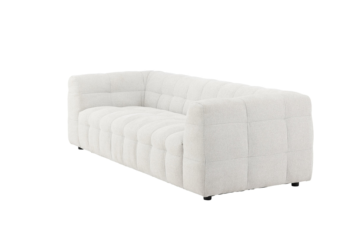 Malou tresitssoffa beige tyg