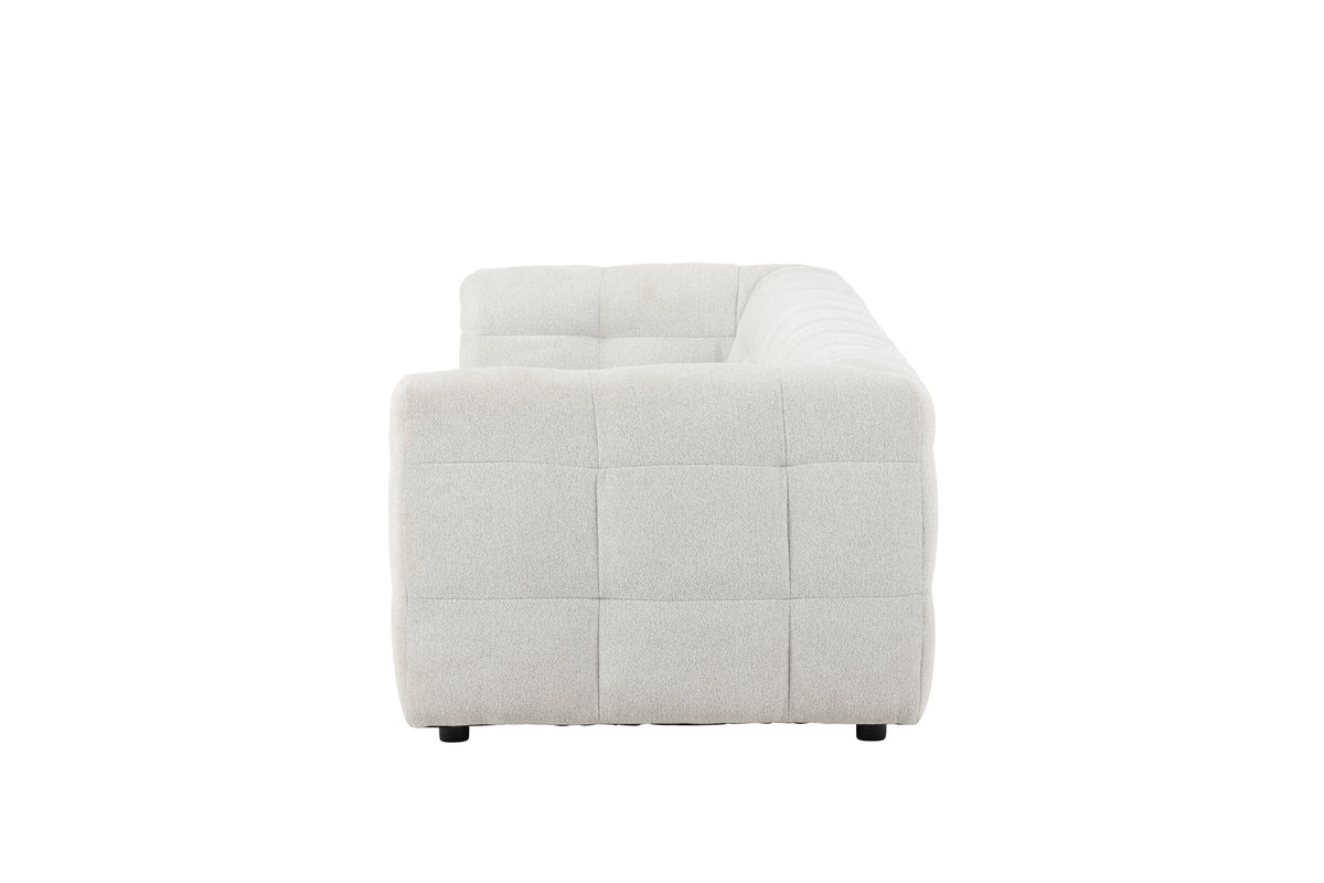 Malou tresitssoffa beige tyg
