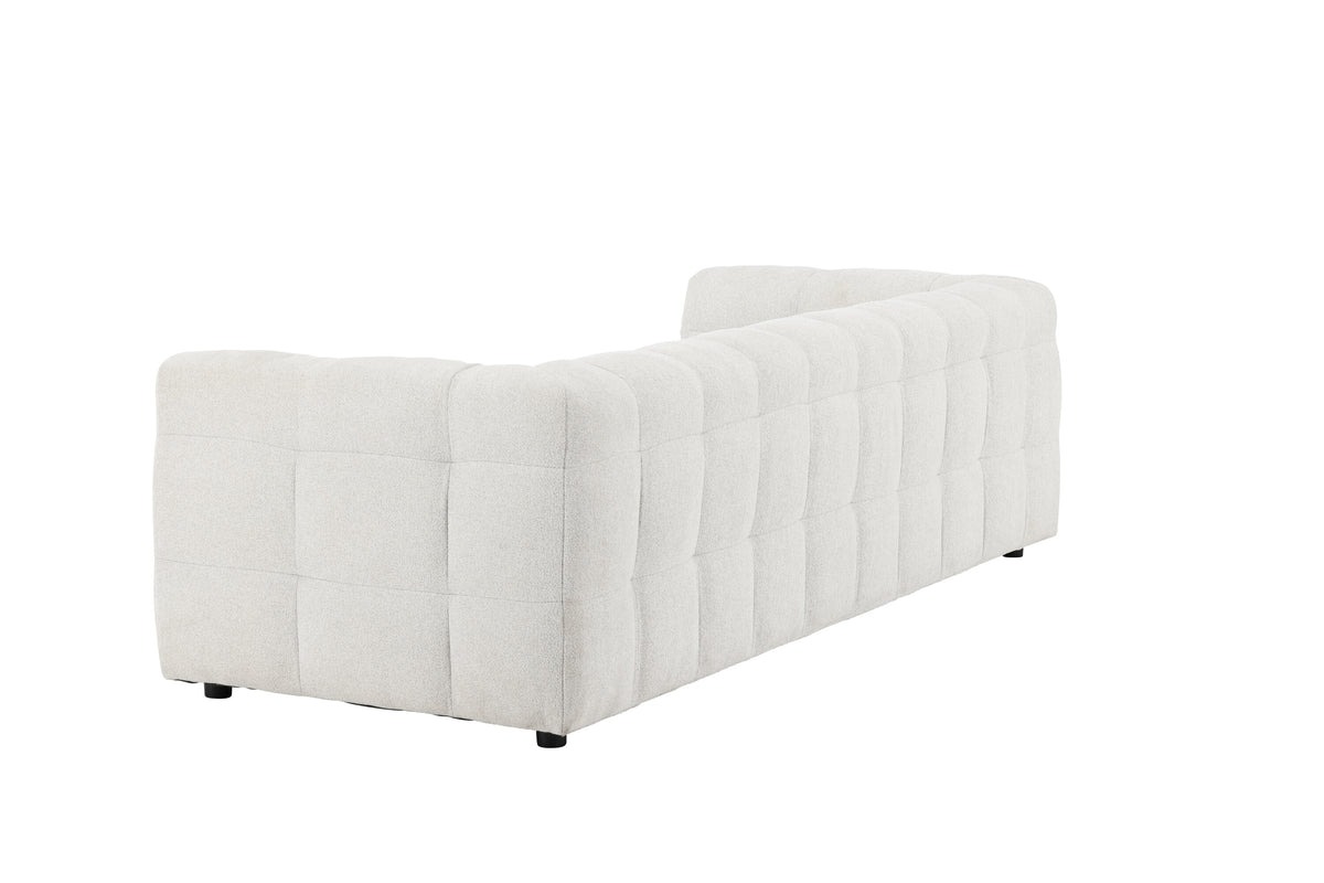 Malou tresitssoffa beige tyg