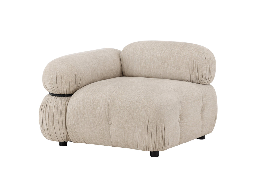 Mika hörnmodul till soffa höger svart och beige