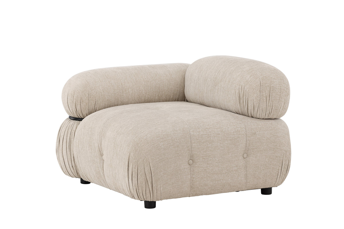 Mika hörnmodul till soffa höger svart och beige