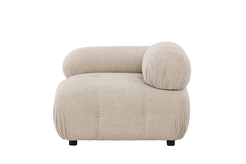 Mika hörnmodul till soffa höger svart och beige