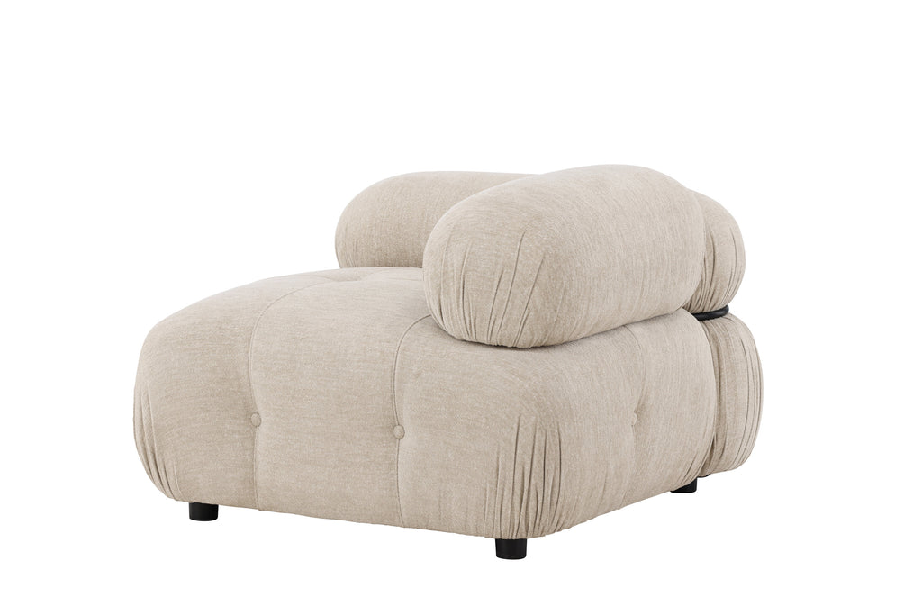 Mika hörnmodul till soffa höger svart och beige