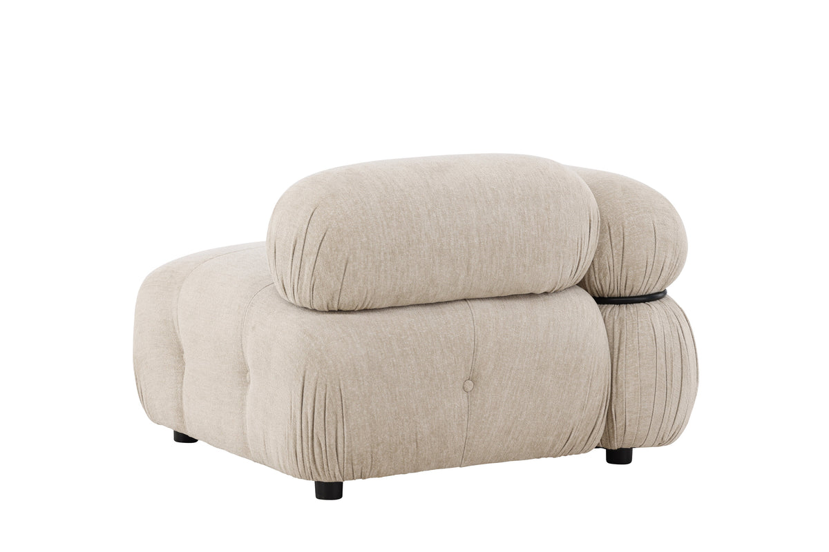 Mika hörnmodul till soffa höger svart och beige