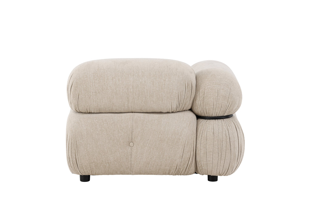 Mika hörnmodul till soffa höger svart och beige