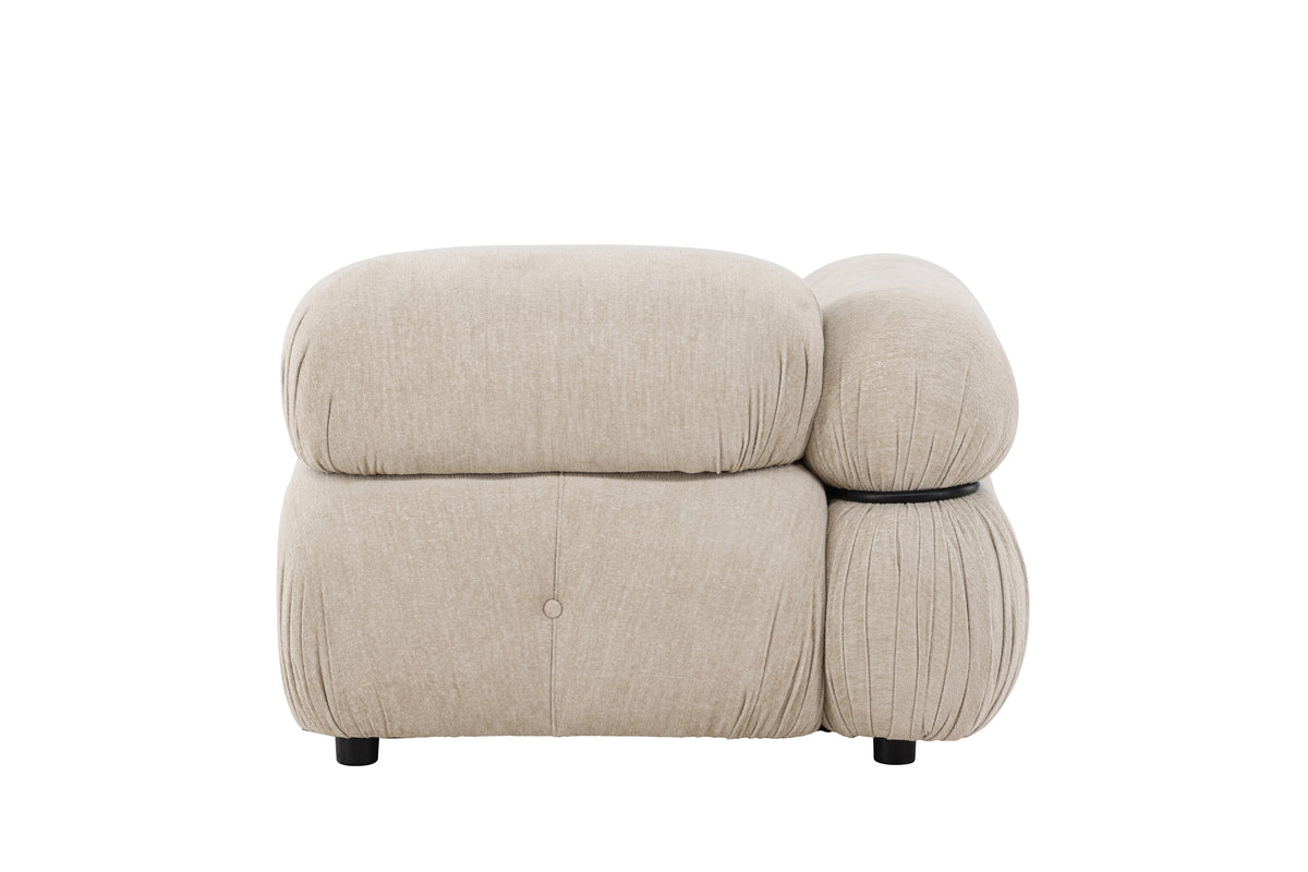 Mika hörnmodul till soffa höger svart och beige