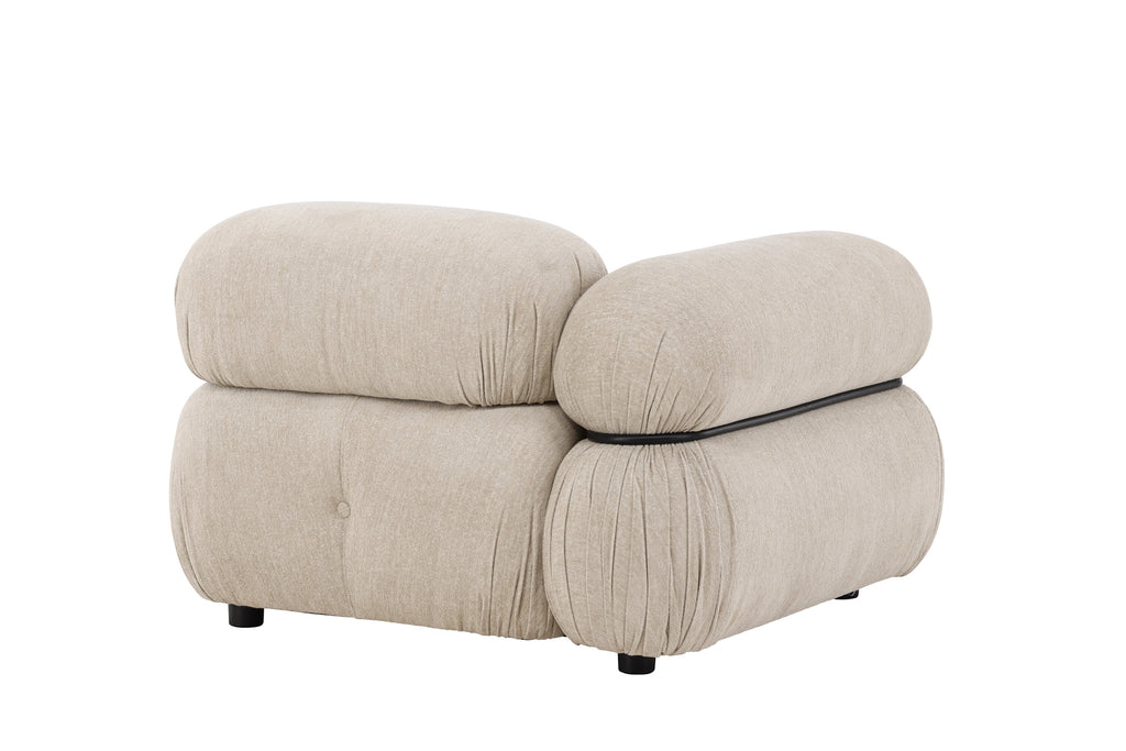 Mika hörnmodul till soffa höger svart och beige
