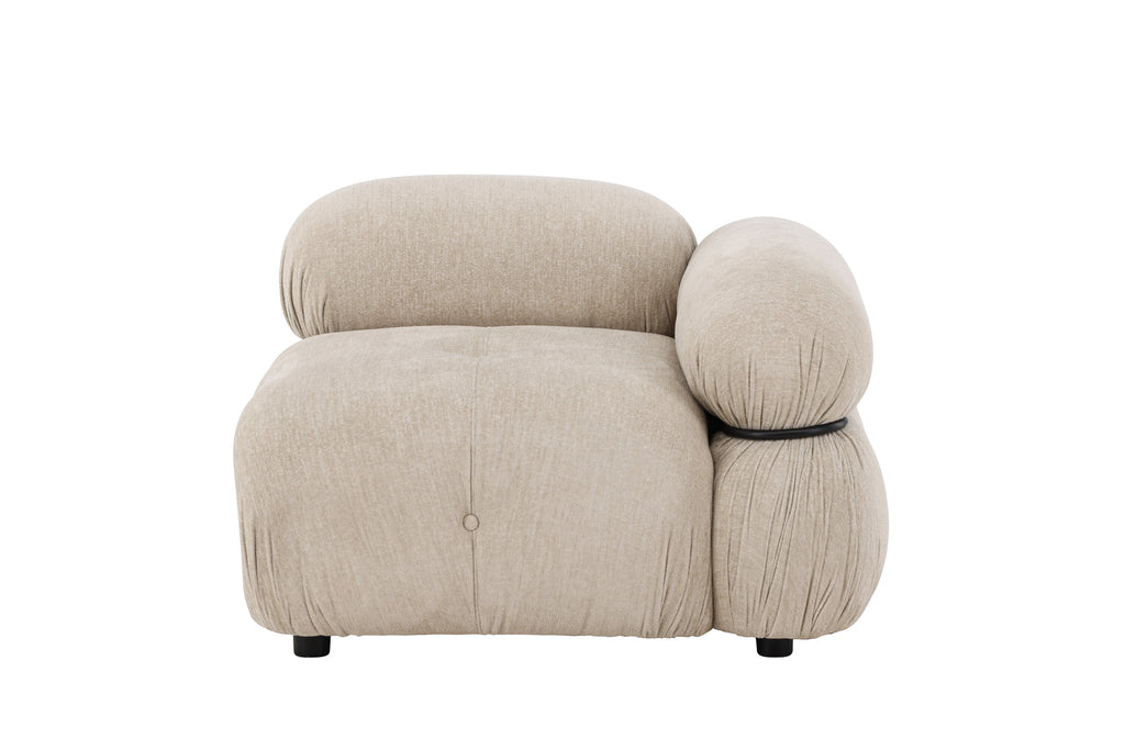 Mika hörnmodul till soffa vänster svart och beige
