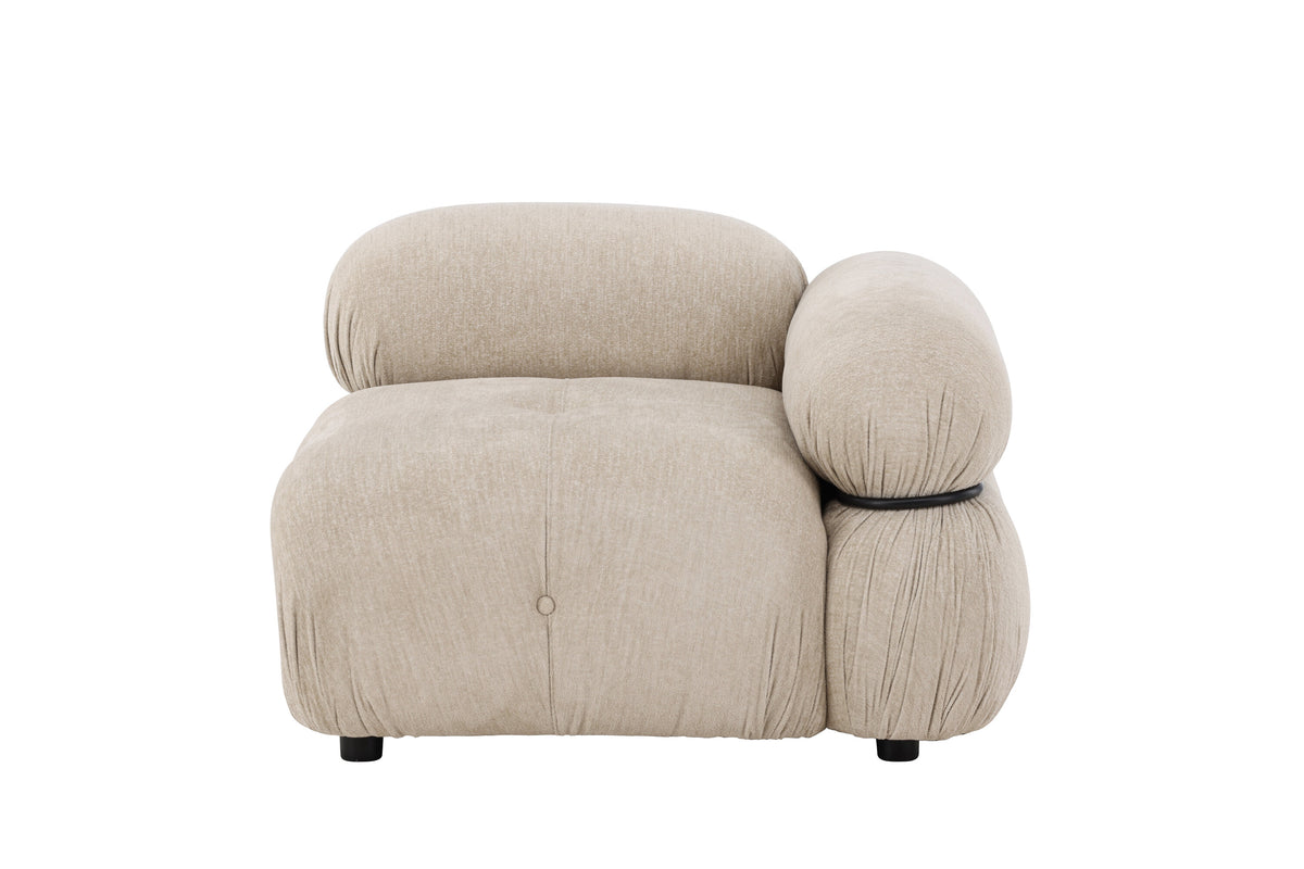 Mika hörnmodul till soffa vänster svart och beige