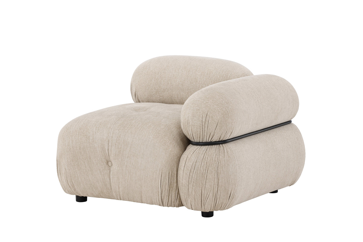 Mika hörnmodul till soffa vänster svart och beige