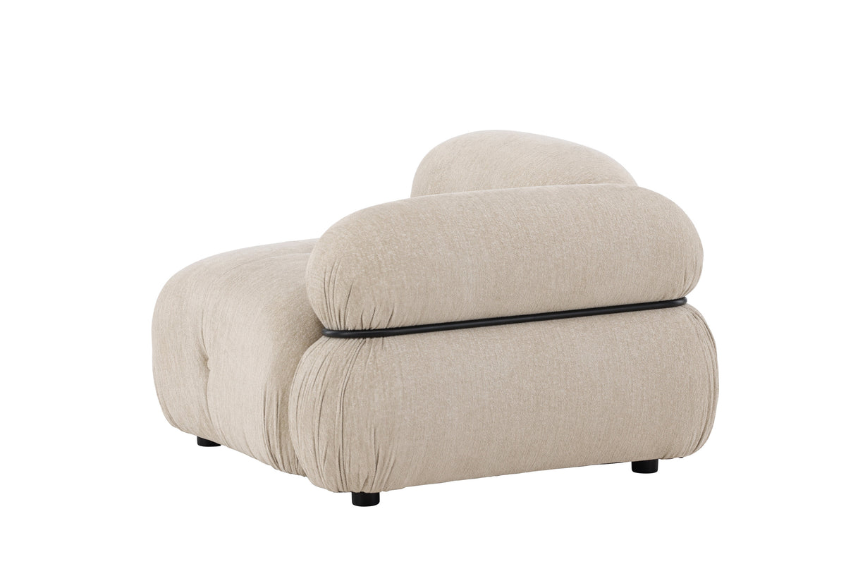 Mika hörnmodul till soffa vänster svart och beige