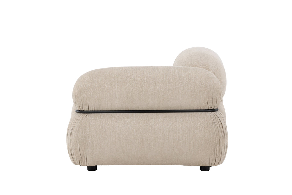 Mika hörnmodul till soffa vänster svart och beige