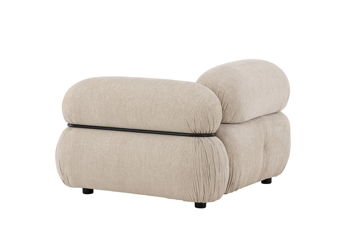 Mika hörnmodul till soffa vänster svart och beige