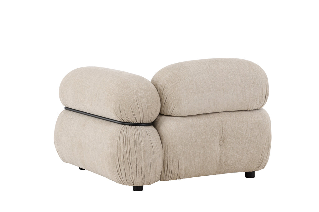 Mika hörnmodul till soffa vänster svart och beige