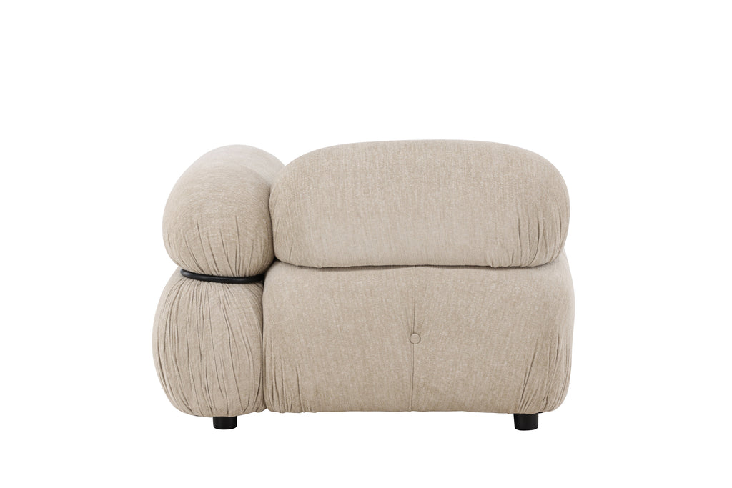 Mika hörnmodul till soffa vänster svart och beige