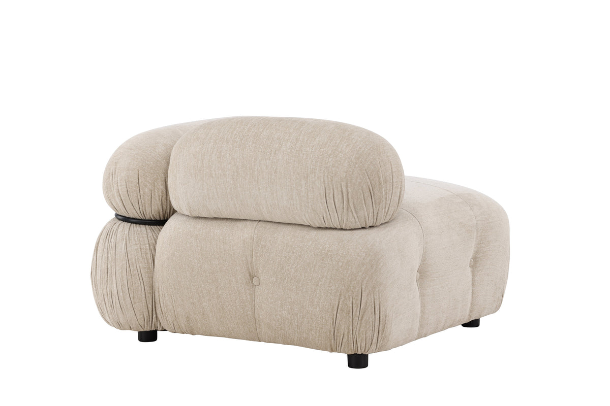 Mika hörnmodul till soffa vänster svart och beige