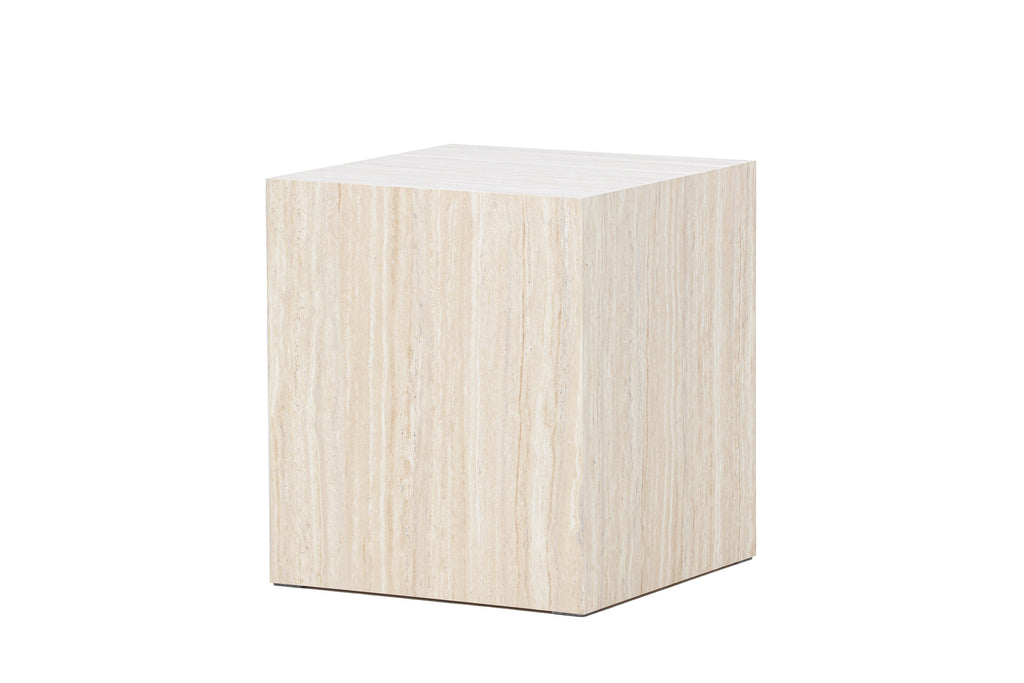 York soffbord 45x40x40 cm beige med travertinimitation
