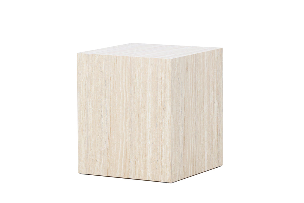 York soffbord 45x40x40 cm beige med travertinimitation