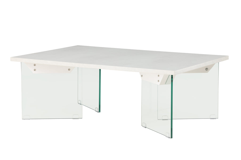 Ester soffbord 120x80x42 cm glas och betongimitation