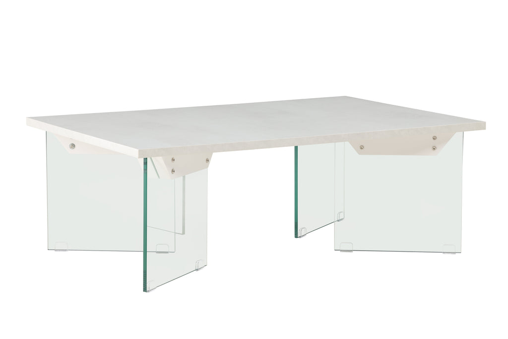 Ester soffbord 120x80x42 cm glas och betongimitation