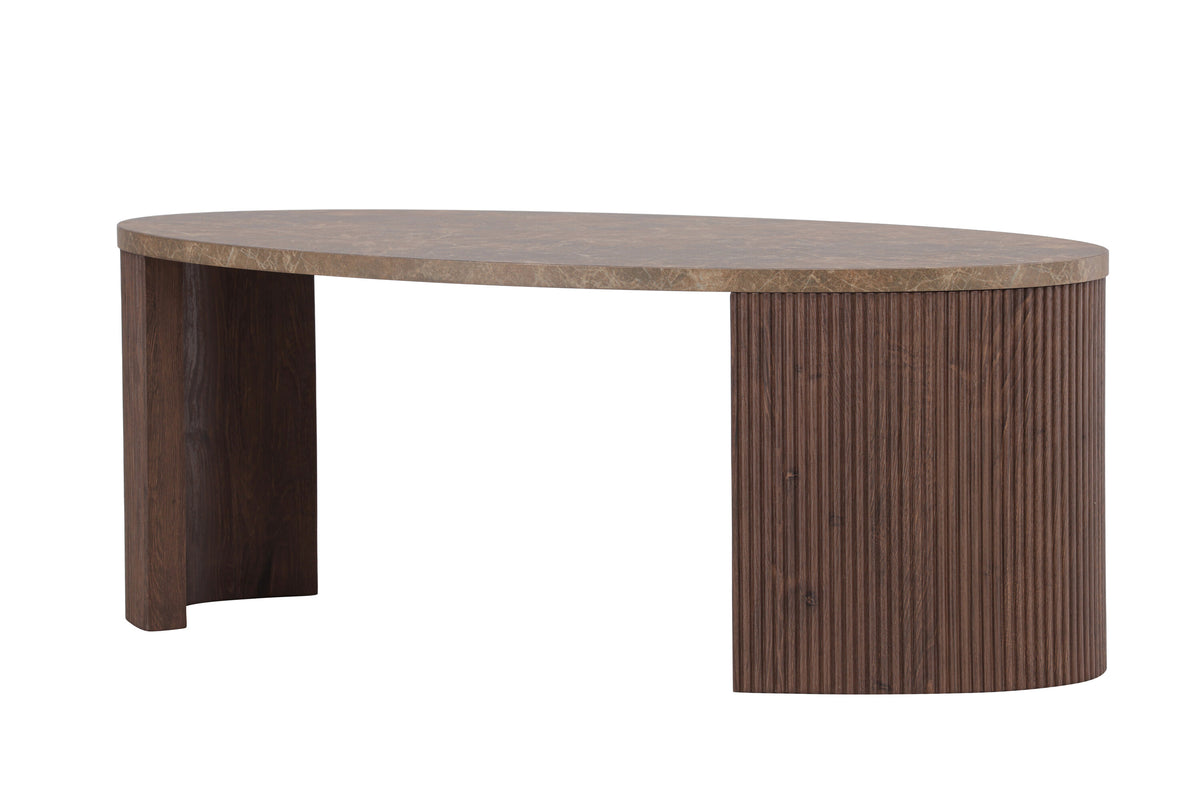 Bristol soffbord 120x60x45 cm mockabrun med stenimitation