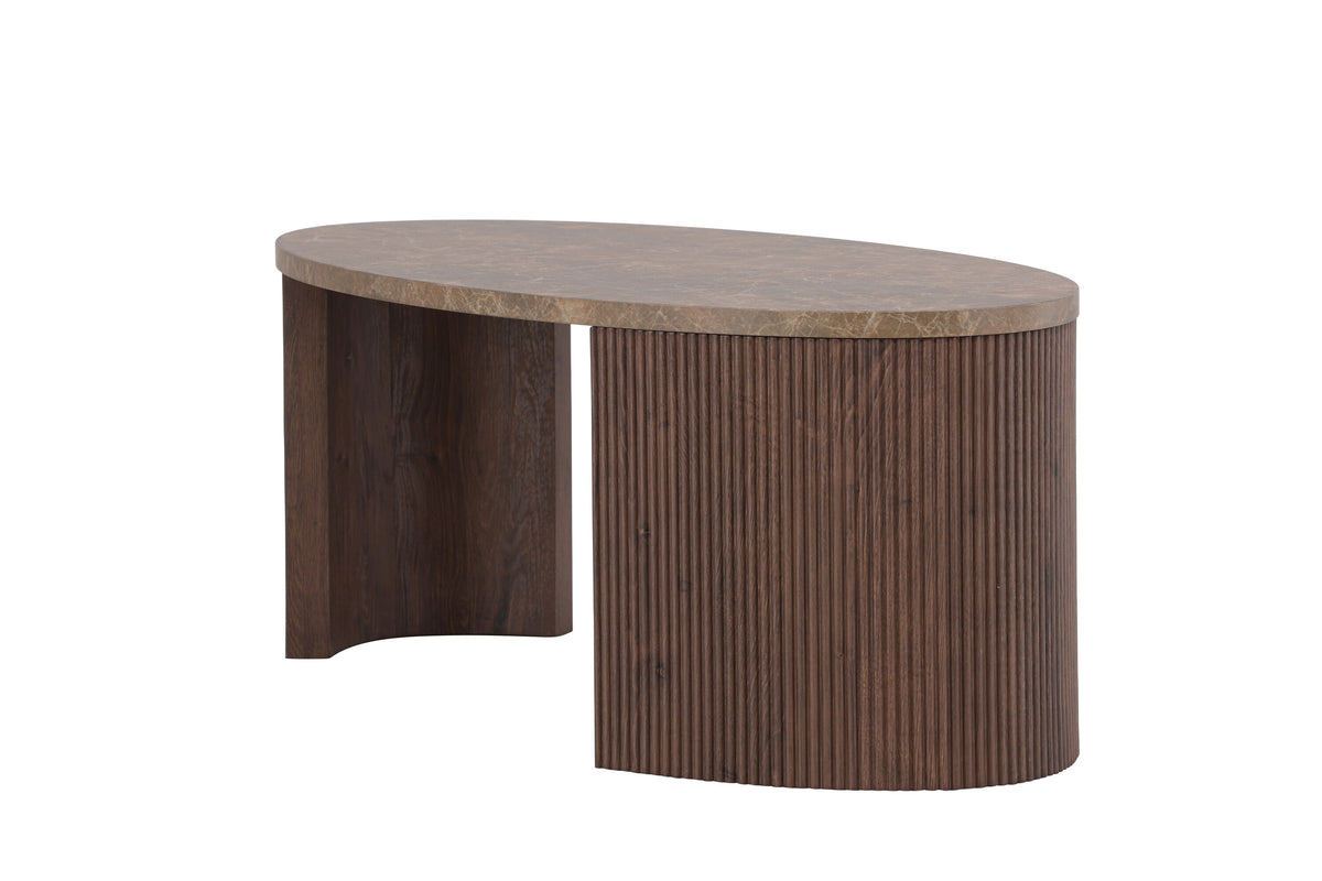 Bristol soffbord 120x60x45 cm mockabrun med stenimitation