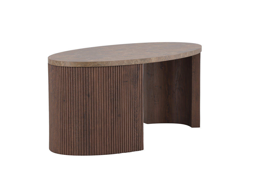 Bristol soffbord 120x60x45 cm mockabrun med stenimitation
